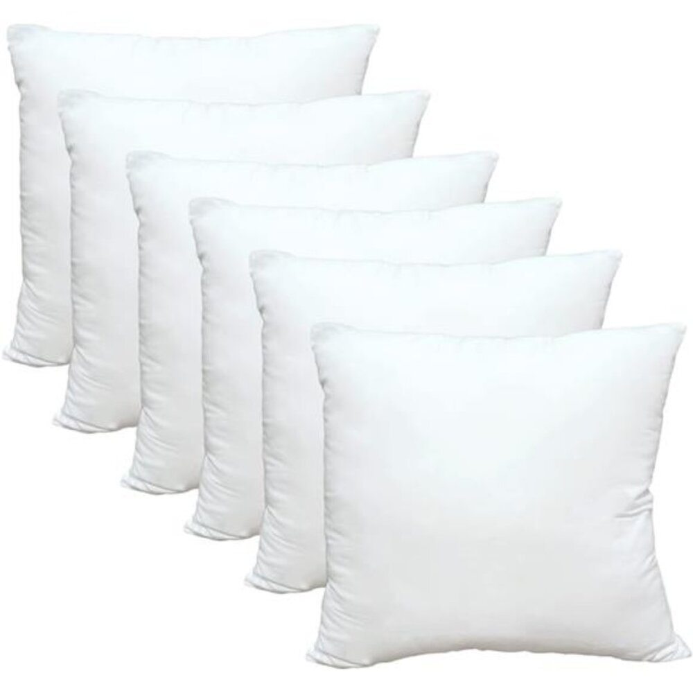 Luxury Throw Pillow Inserts, Pack of 6, 20 x 20 inches Hypoallergenic Ultra